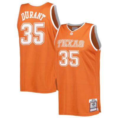 Kevin Durant Texas Longhorns Basketball Orange Throwback Jersey - All Stitched