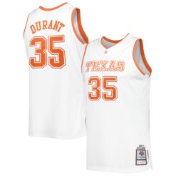 Kevin Durant Texas Longhorns Basketball White Throwback Jersey - All Stitched