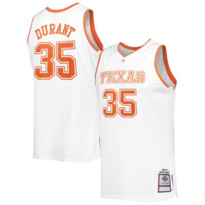 Kevin Durant Texas Longhorns Basketball White Throwback Jersey - All Stitched