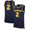 Jordan Poole Michigan Wolverines Basketball Navy Home Jersey - All Stitched