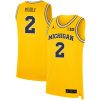 Jordan Poole Michigan Wolverines Basketball Gold Alternate Jersey w/ B1G Patch - All Stitched