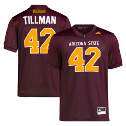 Pat Tillman Arizona State Sun Devils Football Maroon Premier Jersey - All Stitched