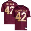 Pat Tillman Arizona State Sun Devils Football Maroon Icon Premier Jersey - All Stitched