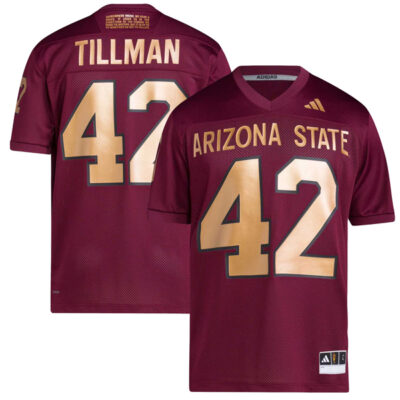 Pat Tillman Arizona State Sun Devils Football Maroon Icon Premier Jersey - All Stitched