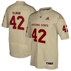 Pat Tillman Arizona State Sun Devils Football Tan Special Game Jersey - All Stitched