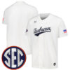 Auburn Tigers Baseball White Game Jersey w/ SEC Patch - All Stitched