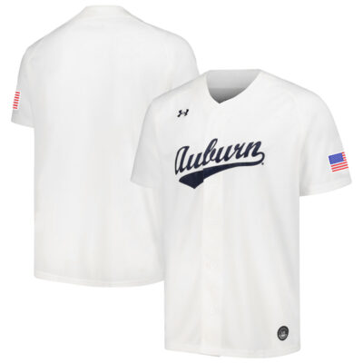 Auburn Tigers Baseball White Game Jersey - All Stitched