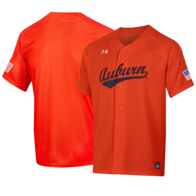 Auburn Tigers Baseball Orange Game Jersey - All Stitched