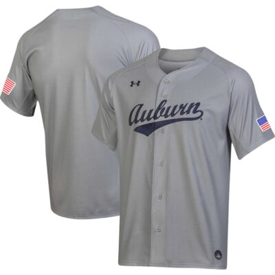 Auburn Tigers Baseball Grey Game Jersey - All Stitched