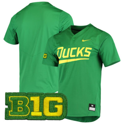 Oregon Ducks Baseball Apple Green Jersey - All Stitched