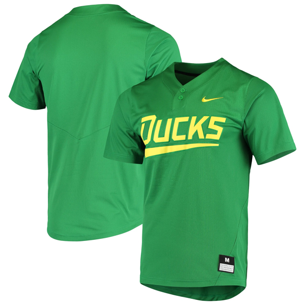 Oregon Ducks Baseball Apple Green Jersey - All Stitched
