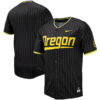 Oregon Ducks Baseball Black Pinstripe Jersey - All Stitched