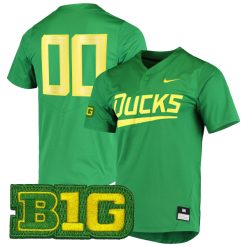 Custom Oregon Ducks Baseball Apple Green Jersey - All Stitched