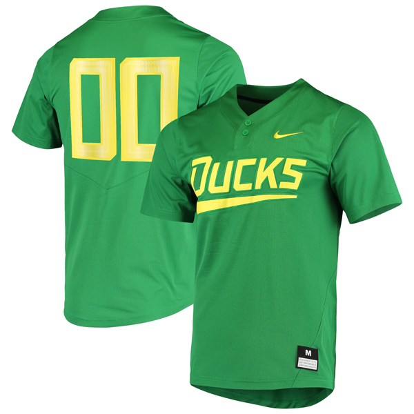 Custom Oregon Ducks Baseball Apple Green Jersey - All Stitched