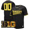 Custom Oregon Ducks Baseball Black Pinstripe Jersey - All Stitched