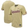Florida State Seminoles Baseball Gold Full Button Jersey - All Stitched