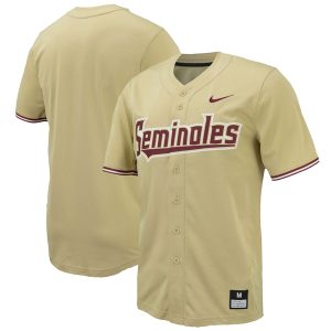 Florida State Seminoles Baseball Gold Full Button Jersey - All Stitched