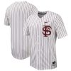 Florida State Seminoles Baseball White Pinstripe Full Button Jersey - All Stitched