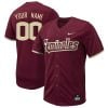 Custom Florida State Seminoles Baseball Garnet Full Button Jersey - All Stitched