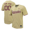 Custom Florida State Seminoles Baseball Gold Full Button Jersey - All Stitched