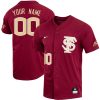 Custom Florida State Seminoles Baseball Garnet Full Button Jersey - All Stitched