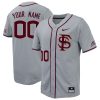 Custom Florida State Seminoles Baseball Grey Full Button Jersey - All Stitched