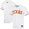 Texas Longhorns Baseball White Full Button Jersey - All Stitched