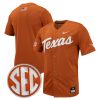 Texas Longhorns Baseball Texas Orange Full Button Jersey - All Stitched
