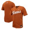 Texas Longhorns Baseball Texas Orange Full Button Jersey - All Stitched