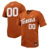 Custom Texas Longhorns Baseball Texas Orange Full Button Jersey - All Stitched