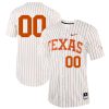 Custom Texas Longhorns Baseball White Pinstripe Full Button Jersey - All Stitched