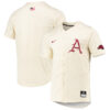 Arkansas Razorbacks Baseball Cream Full Button Jersey - All Stitched