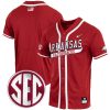 Arkansas Razorbacks Baseball Cardinal Jersey w/ SEC Patch - All Stitched