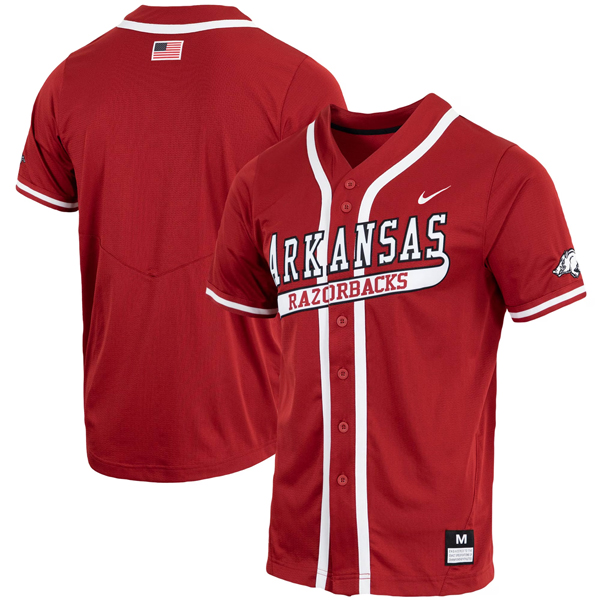 Arkansas Razorbacks Baseball Cardinal Jersey - All Stitched