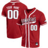 Custom Arkansas Razorbacks Baseball Cardinal Jersey - All Stitched