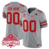 Custom Ohio State Buckeyes Football Grey Heritage Stripe Jersey - All Stitched