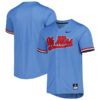 Ole Miss Rebels Baseball Powder Blue Full Button Jersey - All Stitched
