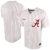 Alabama Crimson Tide Baseball White Pinstripe Jersey - All Stitched