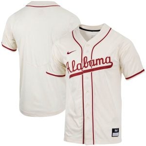 Alabama Crimson Tide Baseball Natural Jersey - All Stitched
