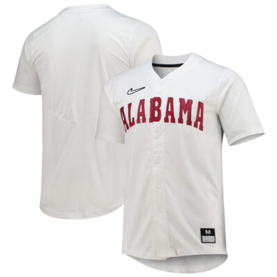 Alabama Crimson Tide Baseball White Jersey - All Stitched