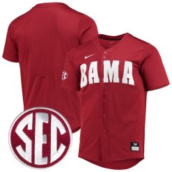 Alabama Crimson Tide Baseball Crimson Jersey - All Stitched