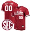 Custom Alabama Crimson Tide Baseball Crimson Vapor Untouchable Elite Jersey - All Stitched