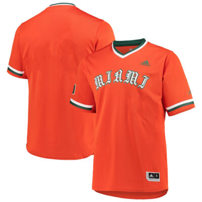 Miami Hurricanes Baseball Orange Primegreen Jersey - All Stitched