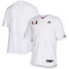 Miami Hurricanes Baseball White Full Button Jersey - All Stitched