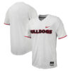 Georgia Bulldogs Baseball White Full Button Jersey - All Stitched