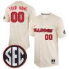 Custom Georgia Bulldogs Baseball Natural Full Button Jersey - All Stitched