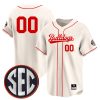 Custom Georgia Bulldogs Baseball Cream Full Button Jersey - All Stitched