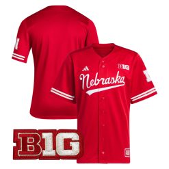 Nebraska Cornhuskers Baseball Scarlet Retro Jersey - All Stitched