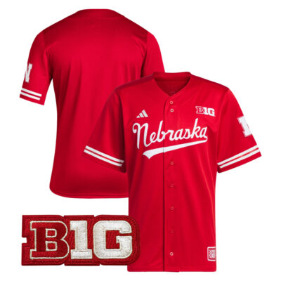 Nebraska Cornhuskers Baseball Scarlet Retro Jersey - All Stitched