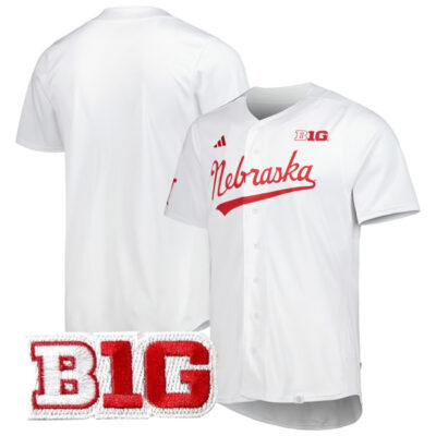 Nebraska Cornhuskers Baseball White Jersey - All Stitched